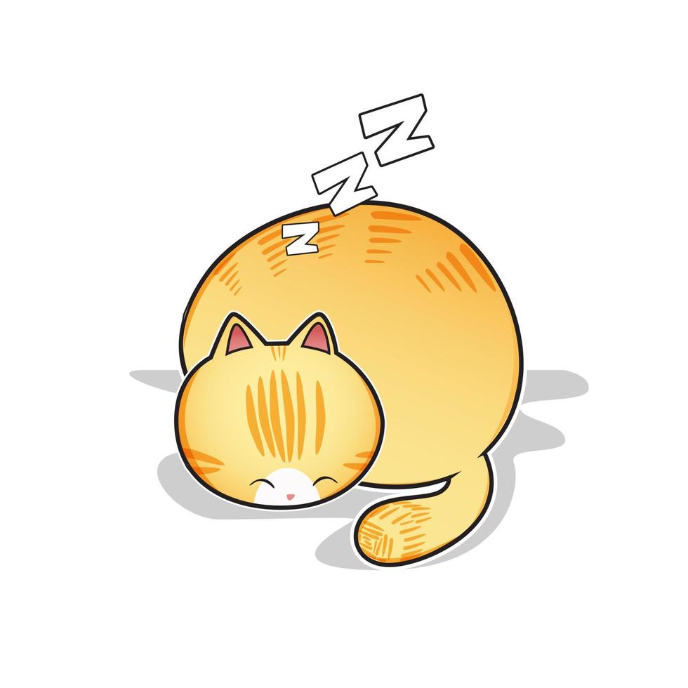 sleeping cat vector illustration vector design