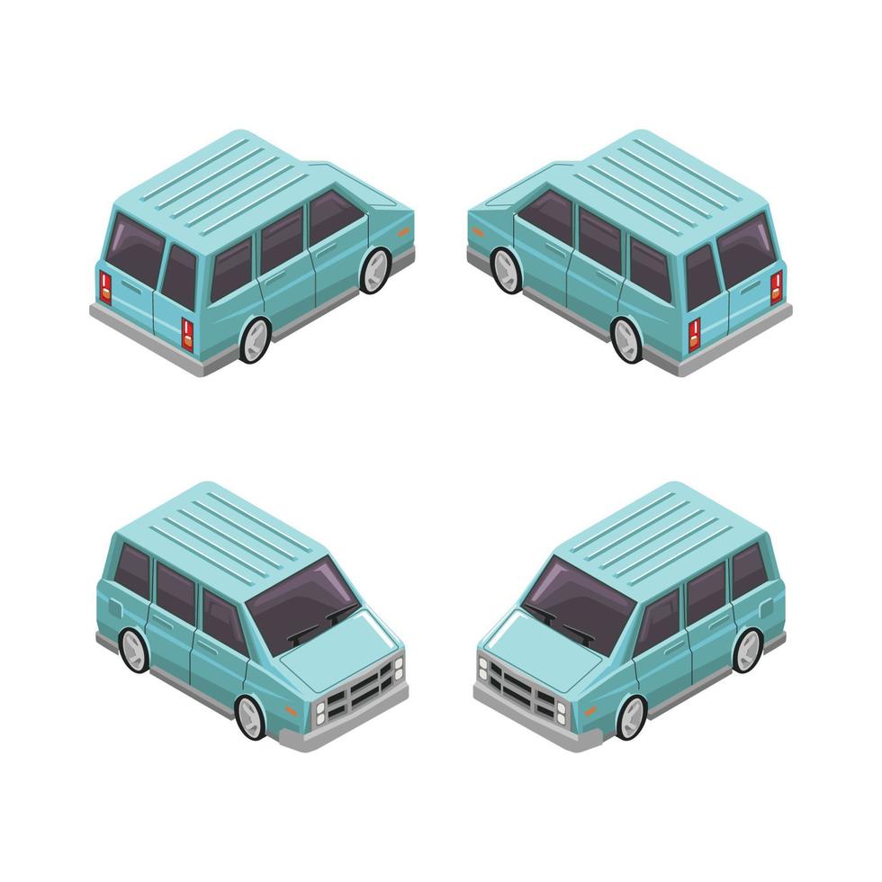 van isometric vector illustration design
