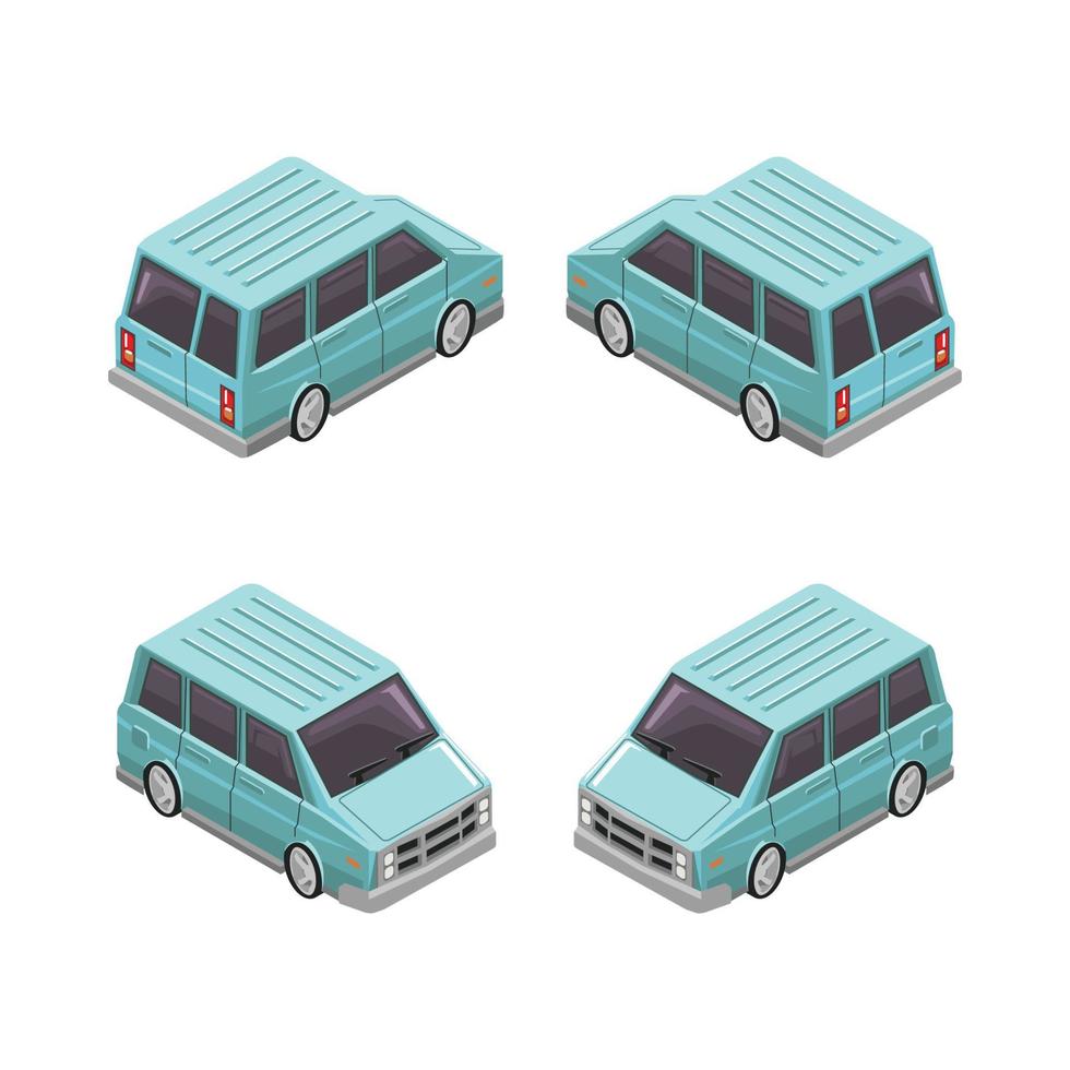 van isometric vector illustration design