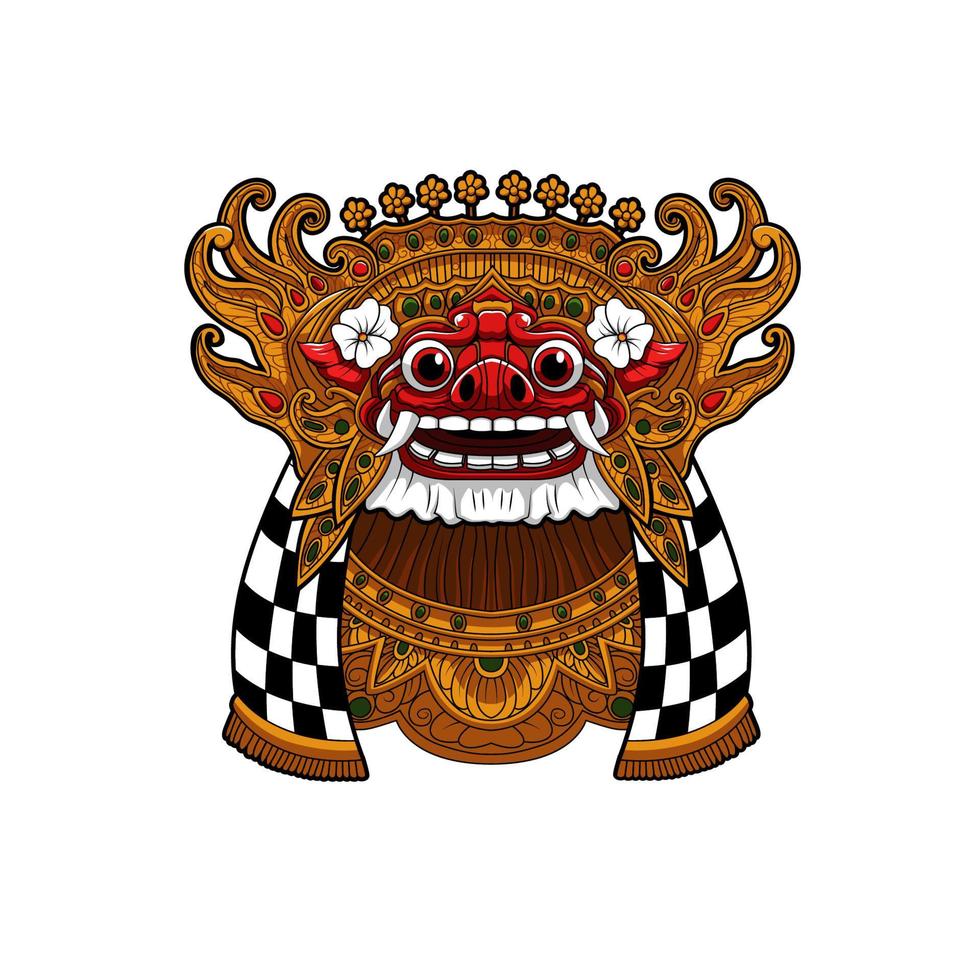barong cartoon illustration vector design