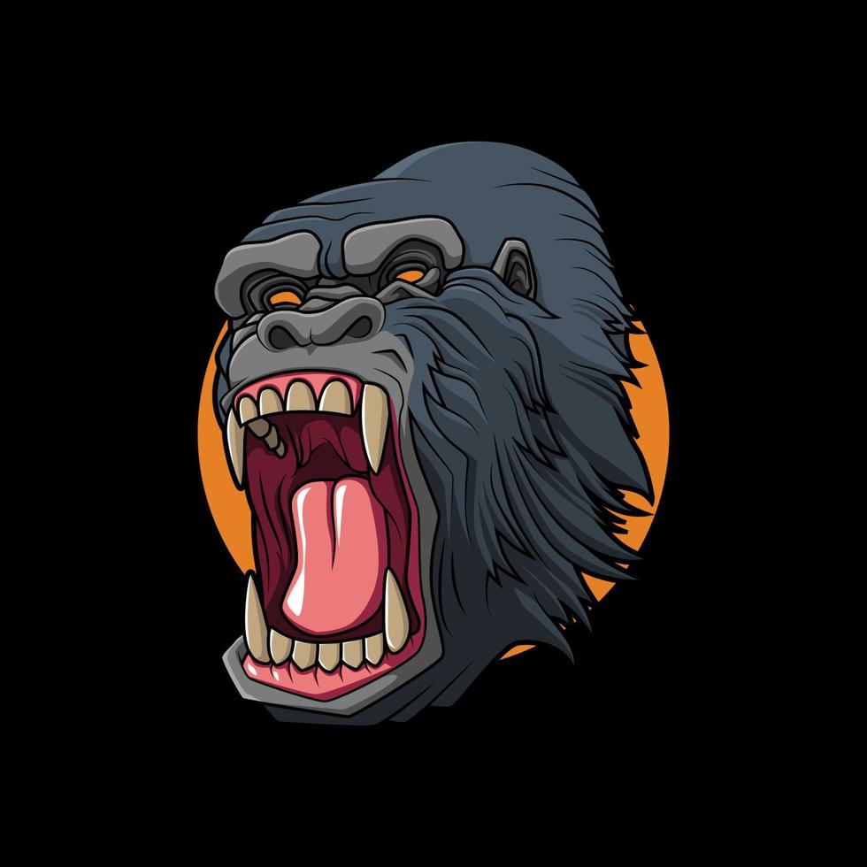 angry gorilla vector illustration design