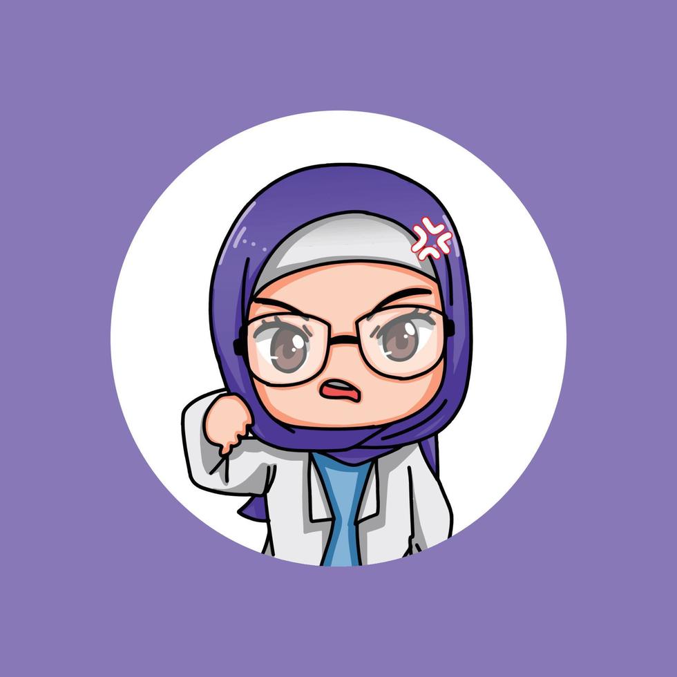 Cute Women Wearing Hijab vector