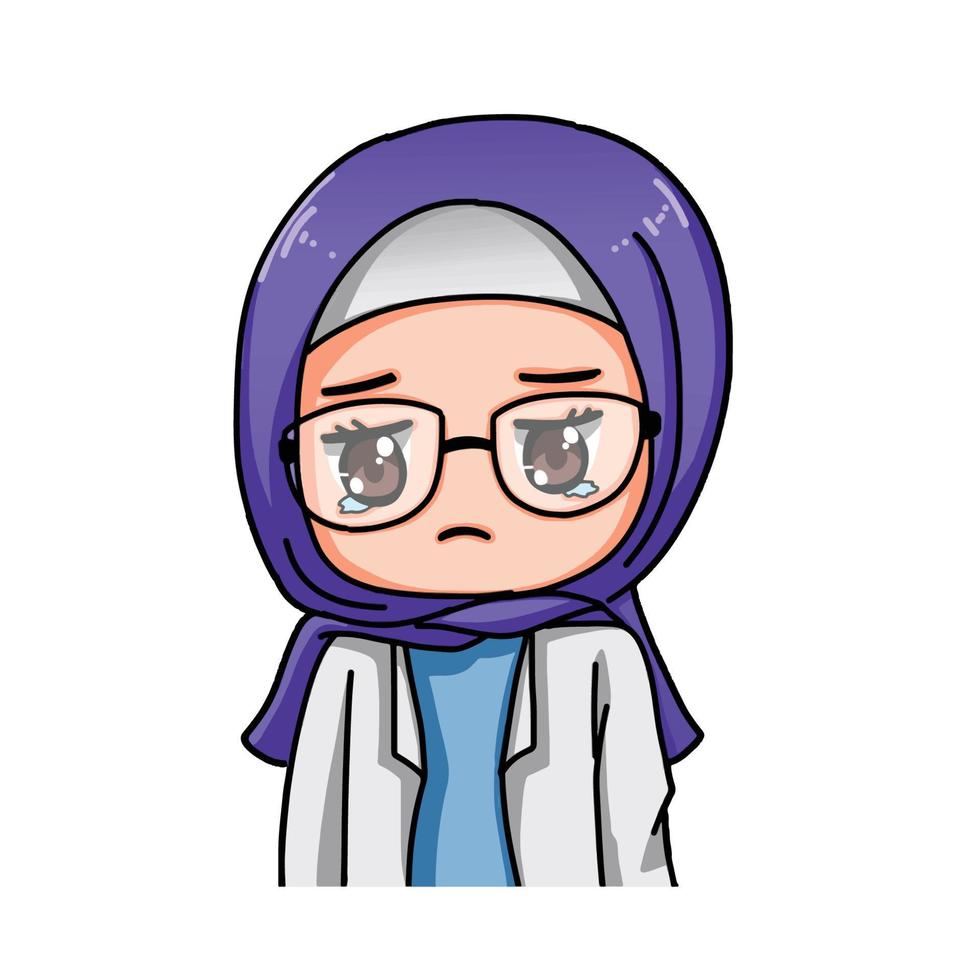 Cute Women Wearing Hijab vector