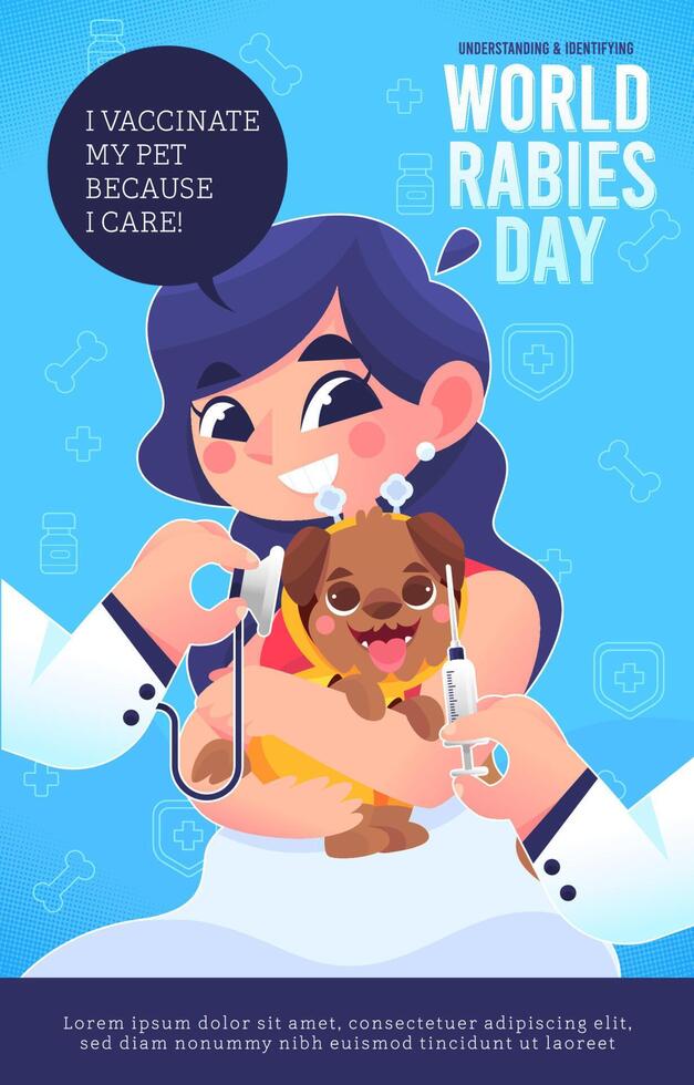 Vaccinate Pets Against Rabies vector