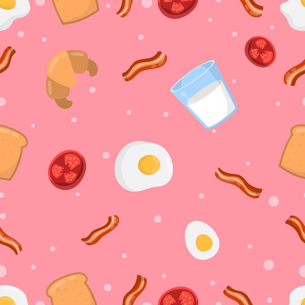Seamless Breakfast Pattern vector