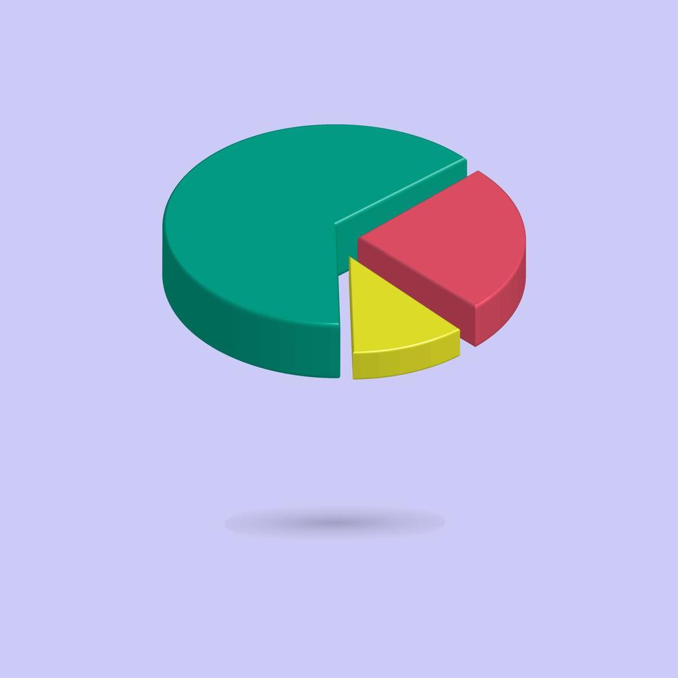 3D chart icon infographic data show analytic for business, financial and growth theme vector