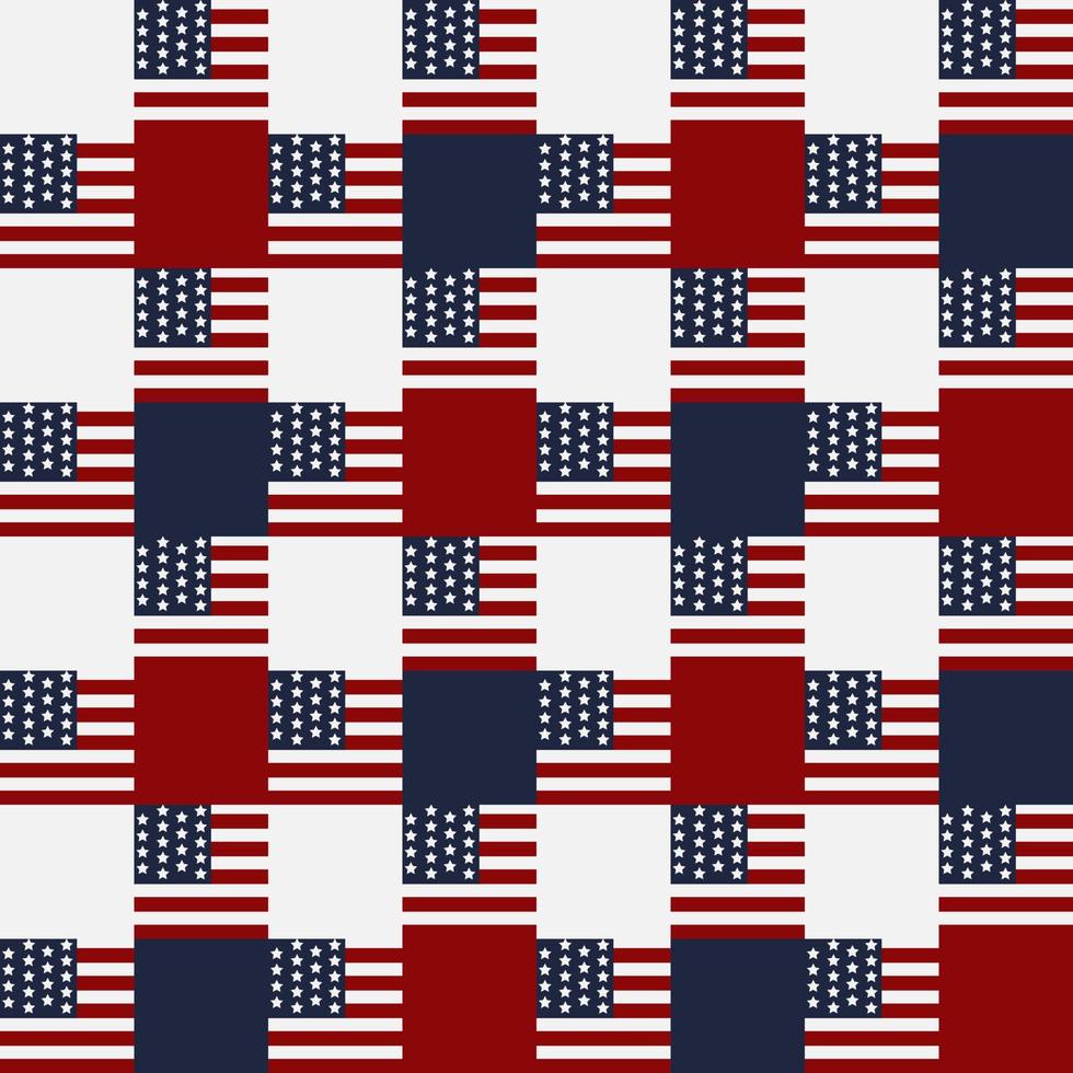 American flag pattern. Patriotic pattern. USA flag vector