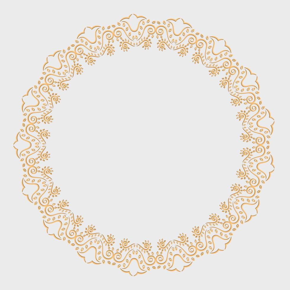 Classic vintage circle border vector