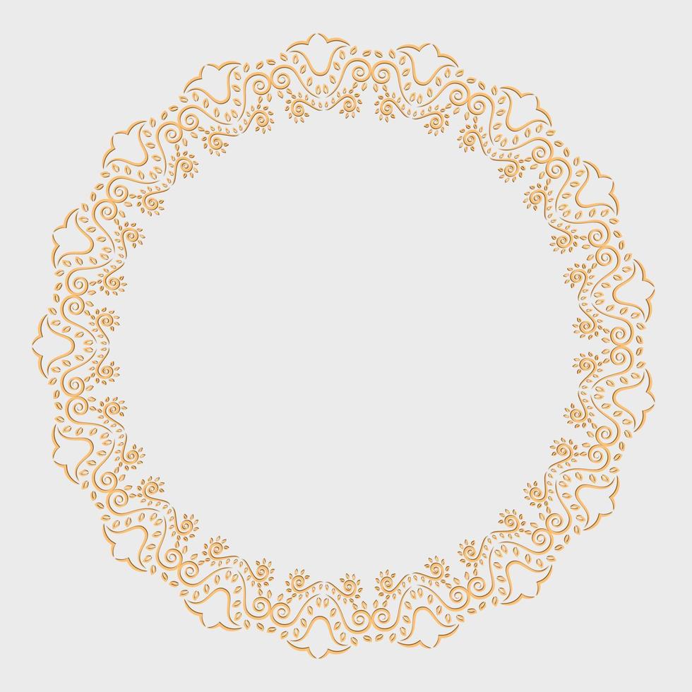 Classic vintage circle border vector