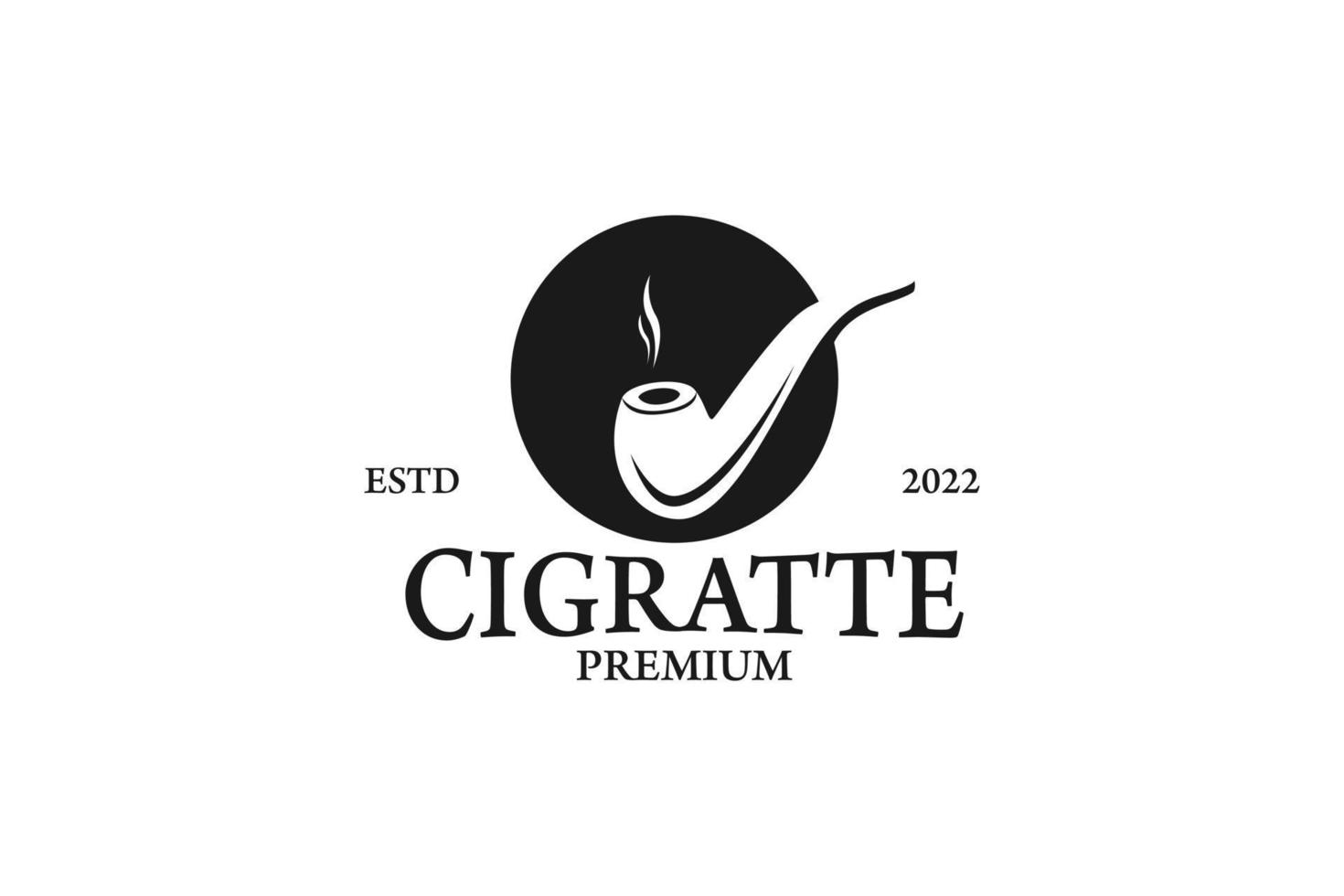 diseño de logotipo de fábrica de industria de cigarrillos plana símbolo gráfico vectorial icono ilustración idea creativa vector