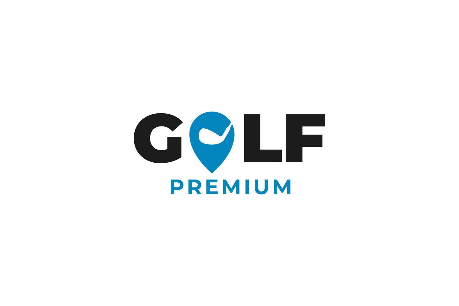 Flat golf bat logo vector icon illustration design