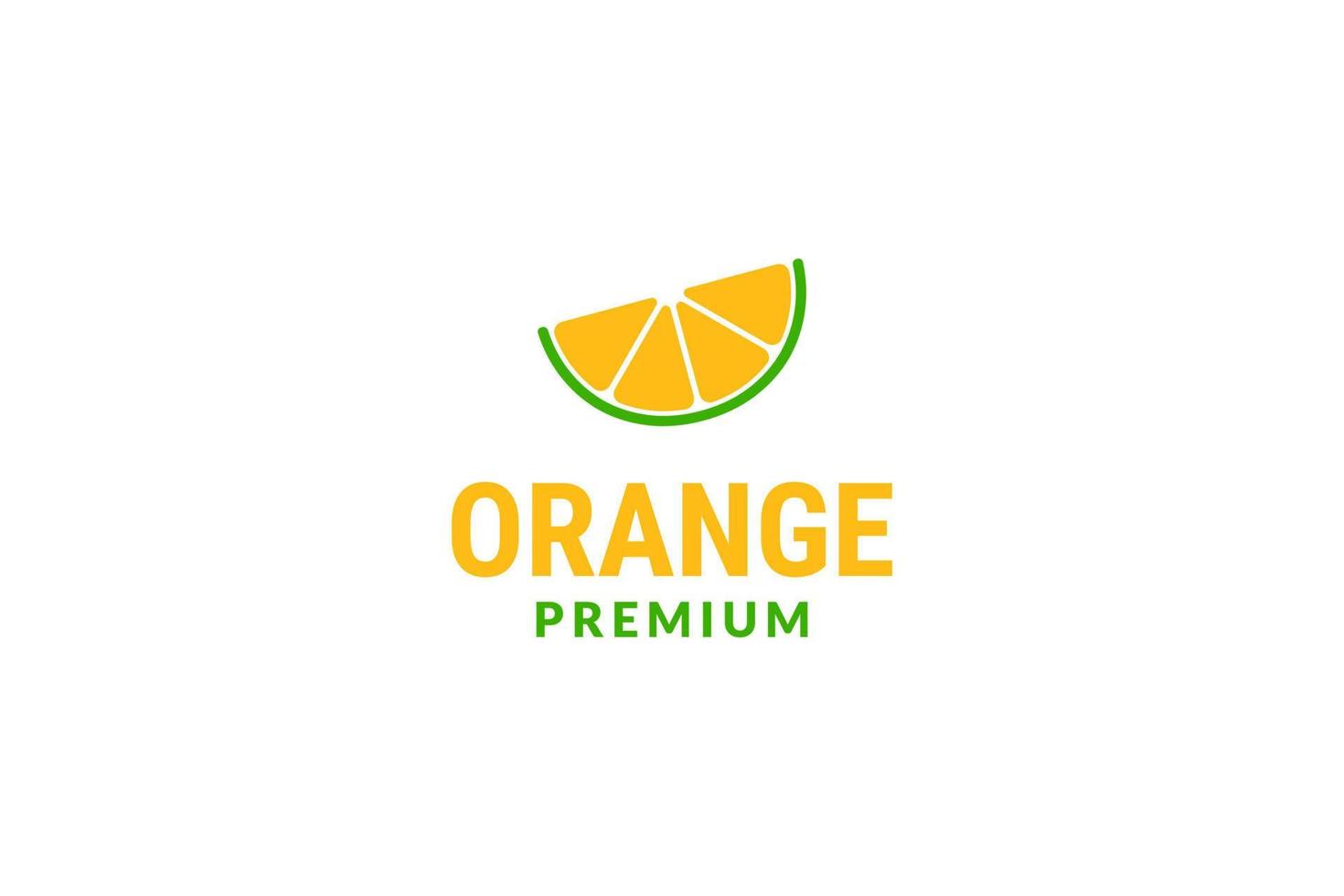 Flat orange fruit logo design illustration idea vector