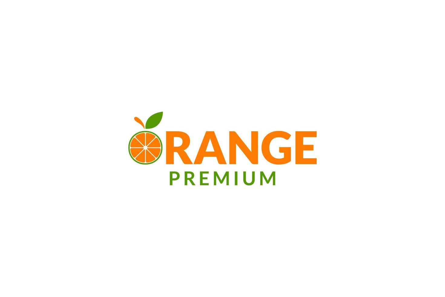 idea de ilustración de diseño de logotipo de fruta naranja plana vector