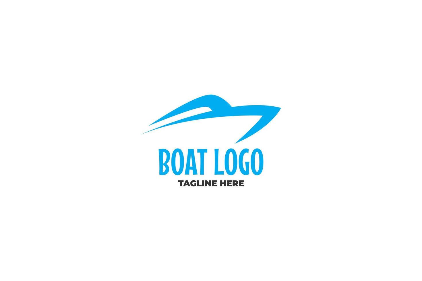 plano azul forma jet boat logo diseño vector gráfico símbolo icono ilustración idea creativa