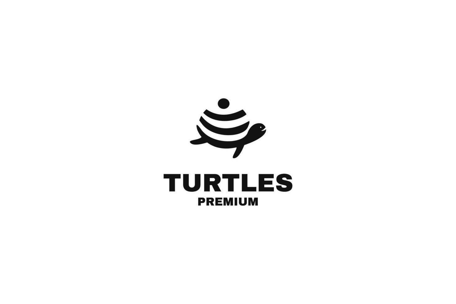 Turtle with wifi internet logo design vector graphic symbol icon illustration creative idea Premium Vector