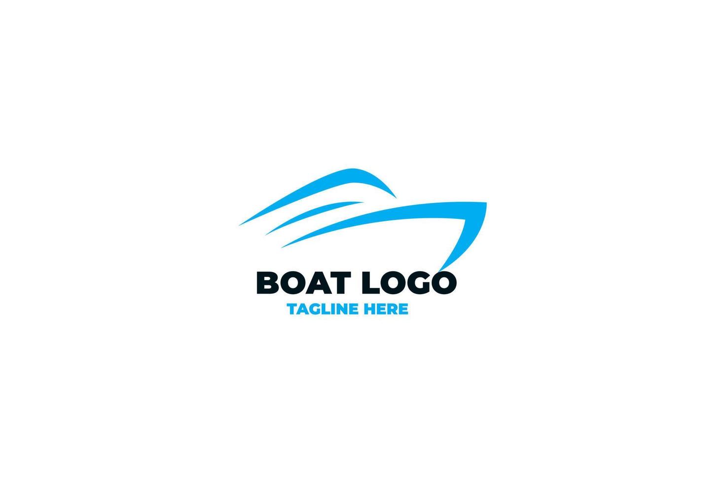 Flat blue shape jet boat logo design vector graphic symbol icon illustration creative idea