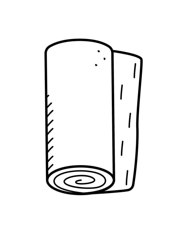 A roll of fabric for sewing or paper, vector illustration.