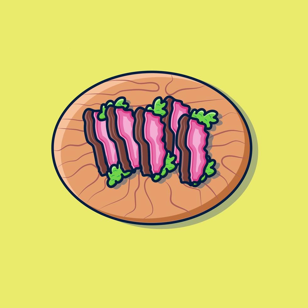 grilled meat cut symbol vector illustration