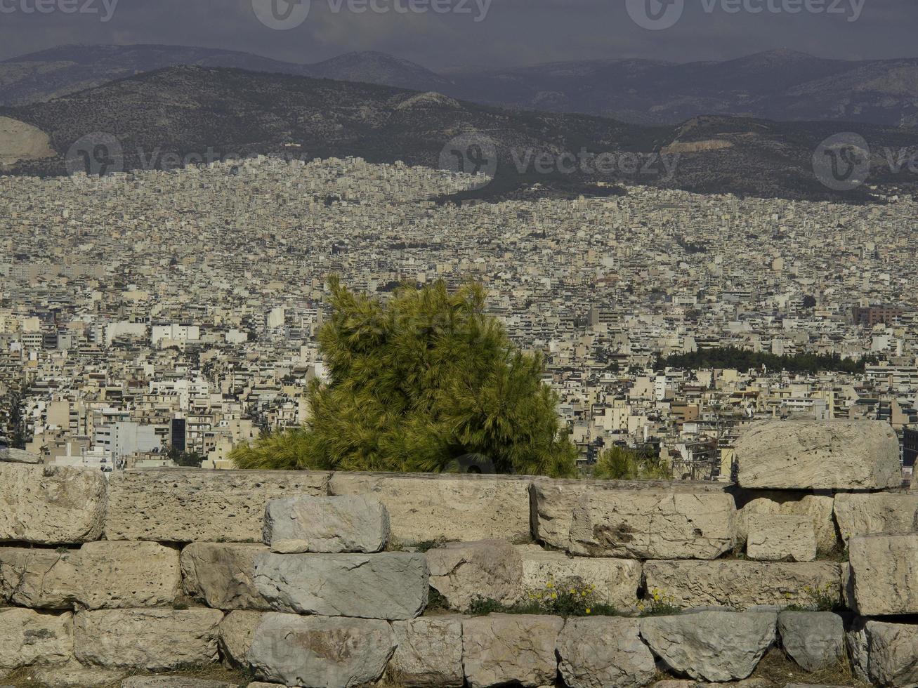 The city of Athens in greece photo