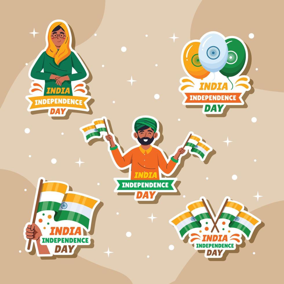 indian independence day stickers