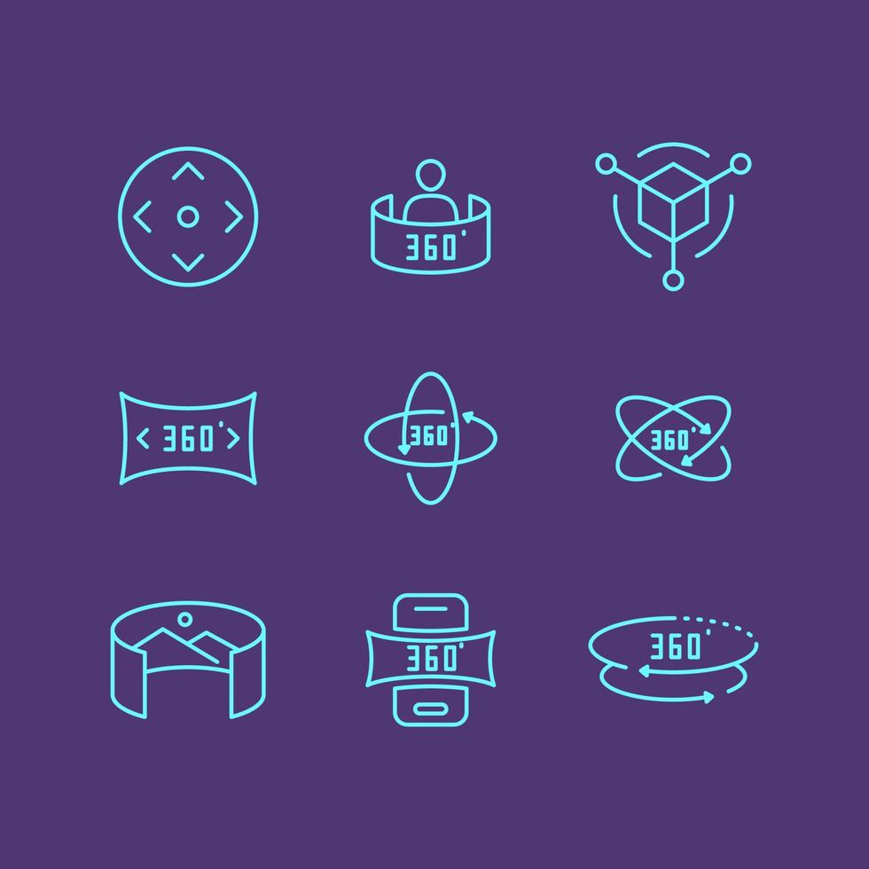 360 Degrees Icon Collections vector