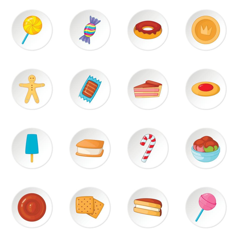 Different candy icons set vector