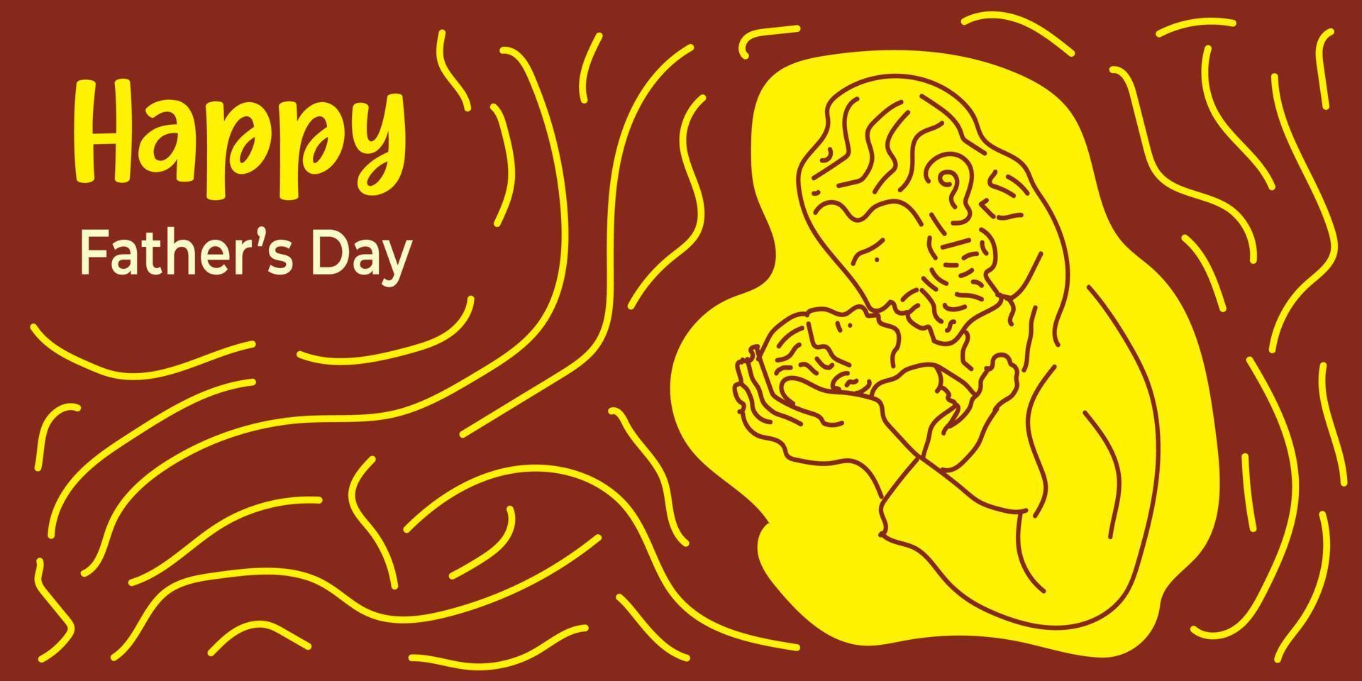 vector illustration of a father's day greeting, suitable for use for father's day greeting content