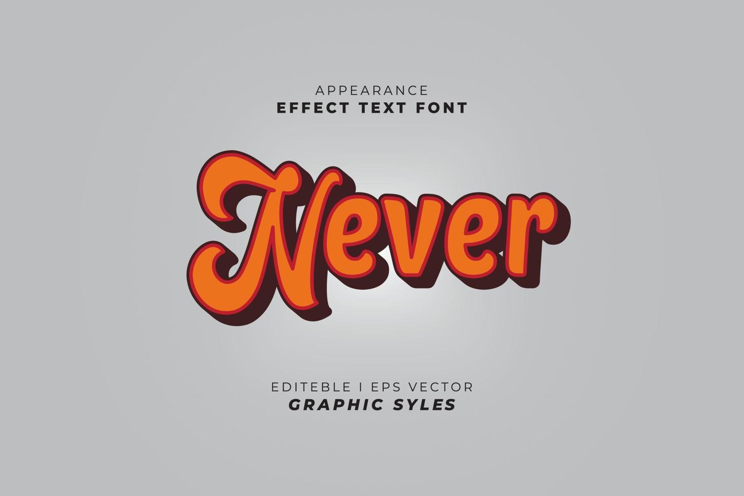 sticker font effect. Modern alphabet design vector