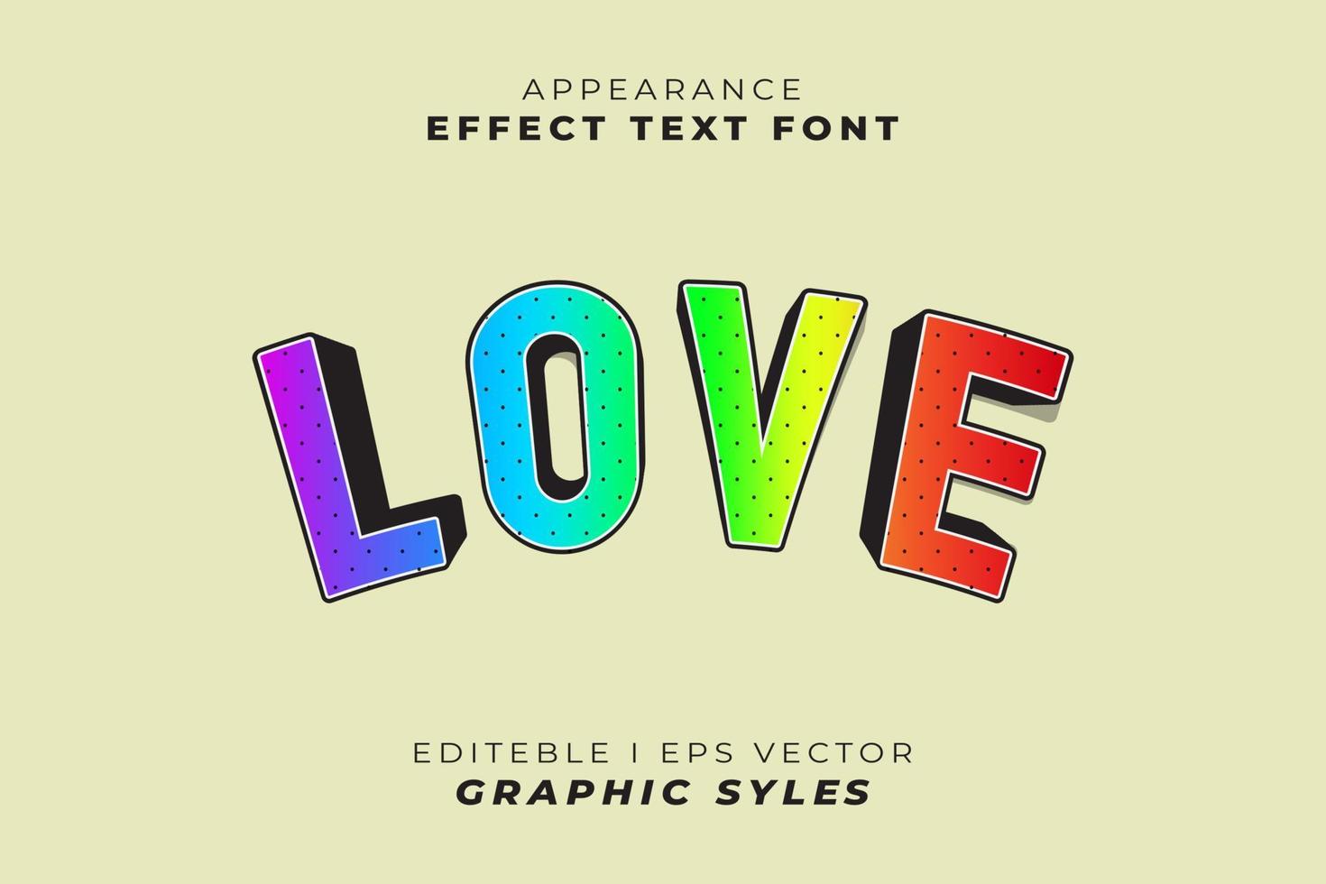 3D text effect sticker vector