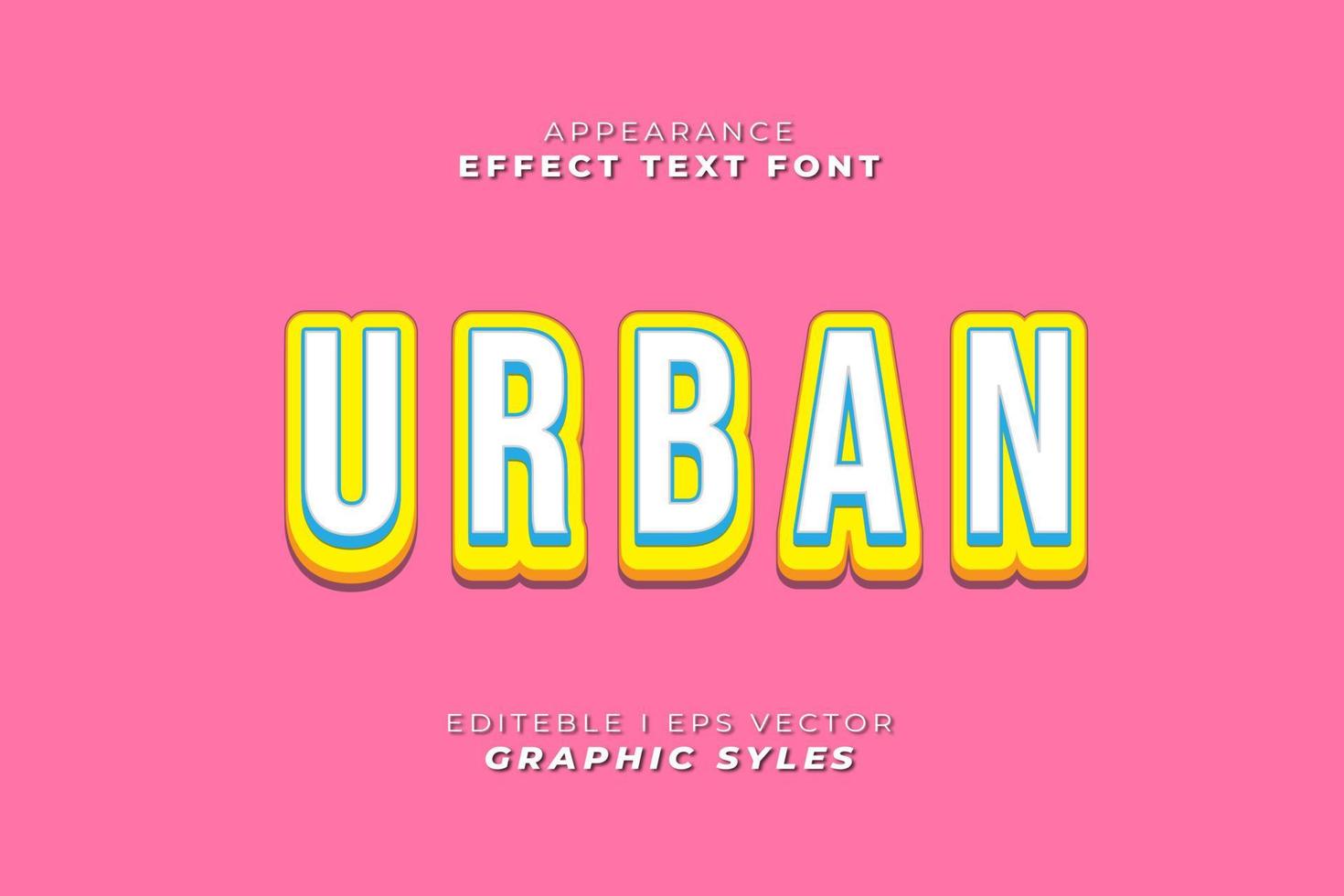 Editable text effect sticker font. vector