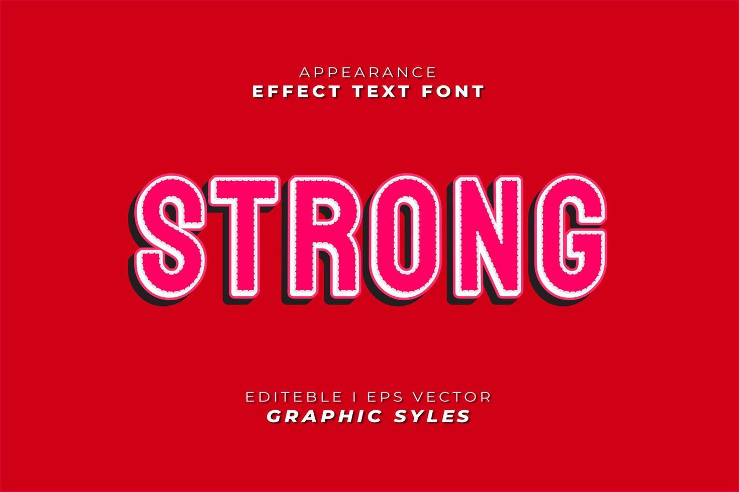 Editable text effect sticker font. vector