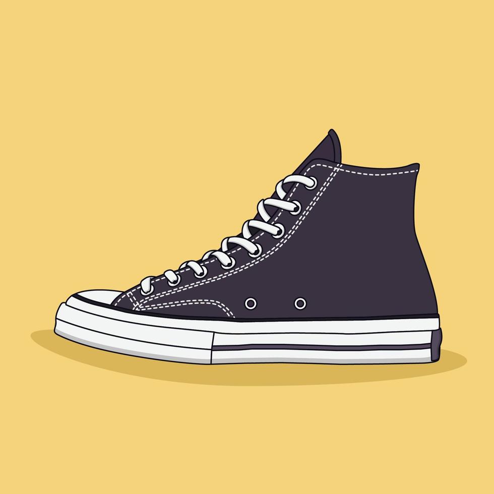 Ilustración de icono de vector de zapatillas. vectores de zapatos. estilo de caricatura plano adecuado para la página de inicio web, pancarta, volante, pegatina, papel tapiz, fondo