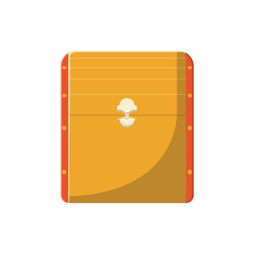 Treasure Chest Flat Illustration. Clean Icon Design Element on Isolated White Background vector