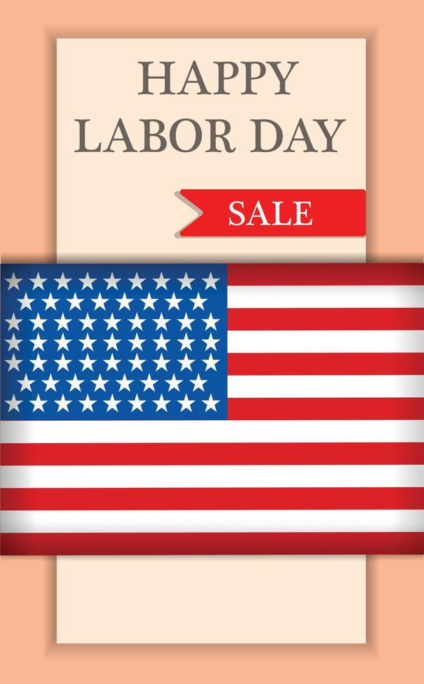 America labor day sale concept background, realistic style vector