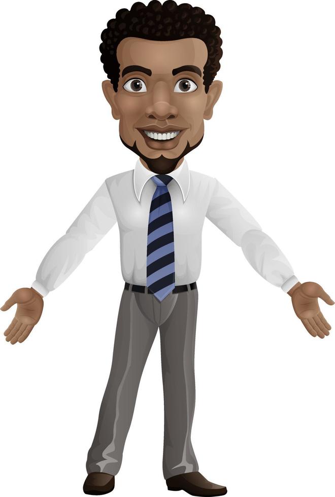 Cartoon businessman with open arms vector