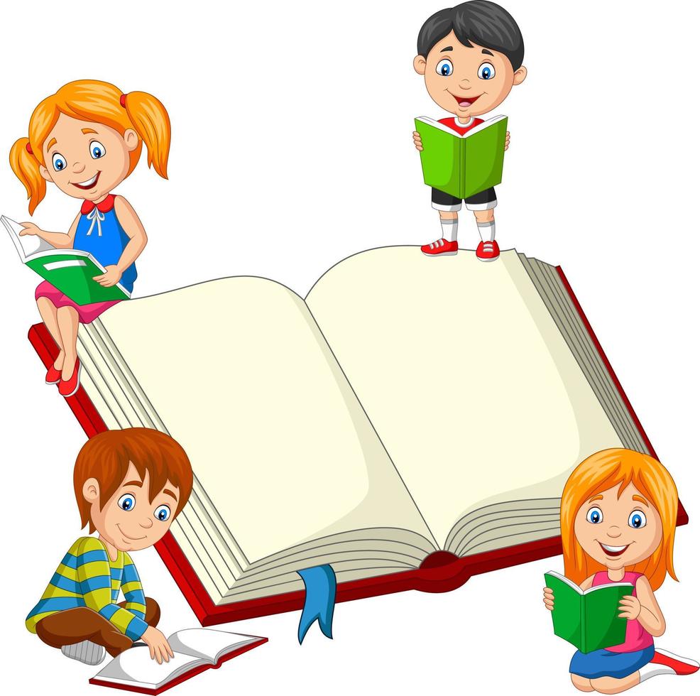 Group of children reading a books 8605030 Vector Art at Vecteezy Group of children reading a books 8605030 Vector Art at Vecteezy