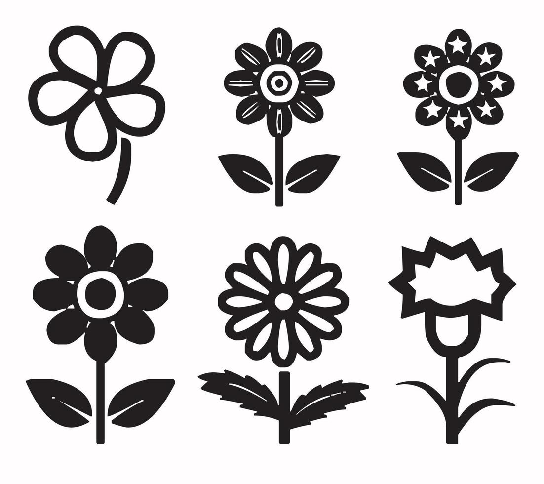 icono de flor en un tallo floreciente. ilustración vectorial vector