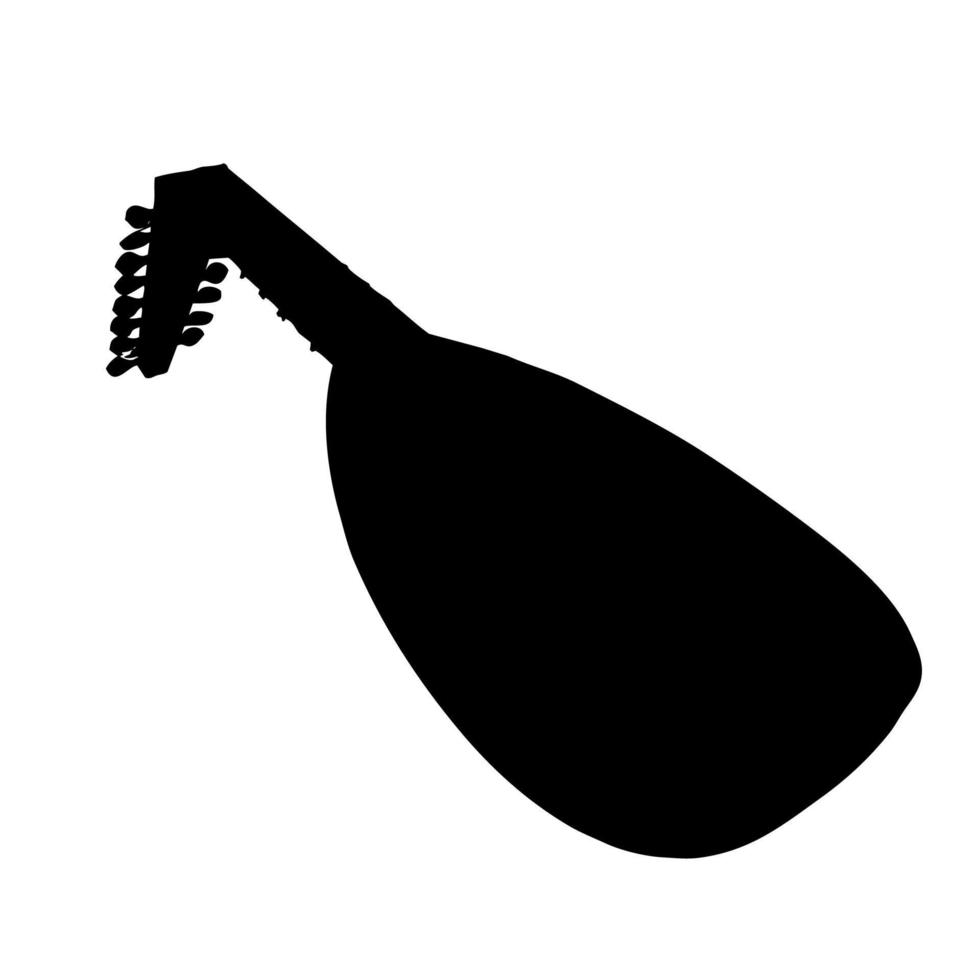 Traditional musical instrument mandolin icon on white background. vector