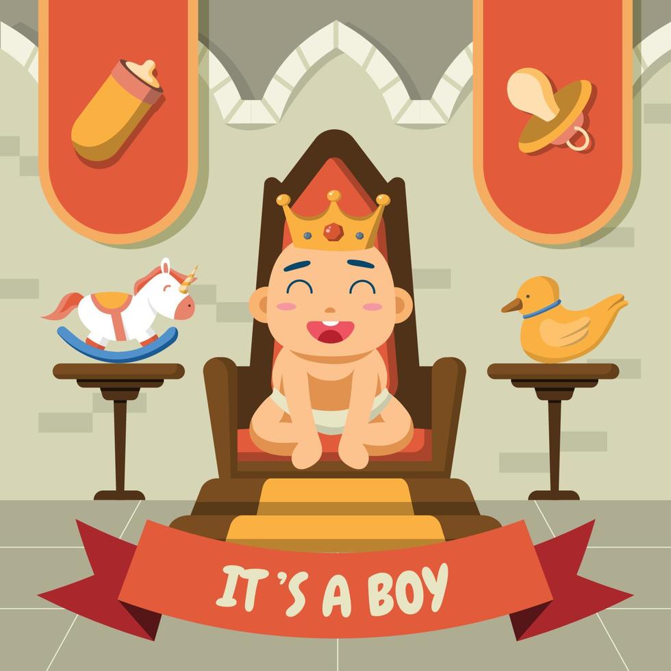Born Day Medieval King Concept vector