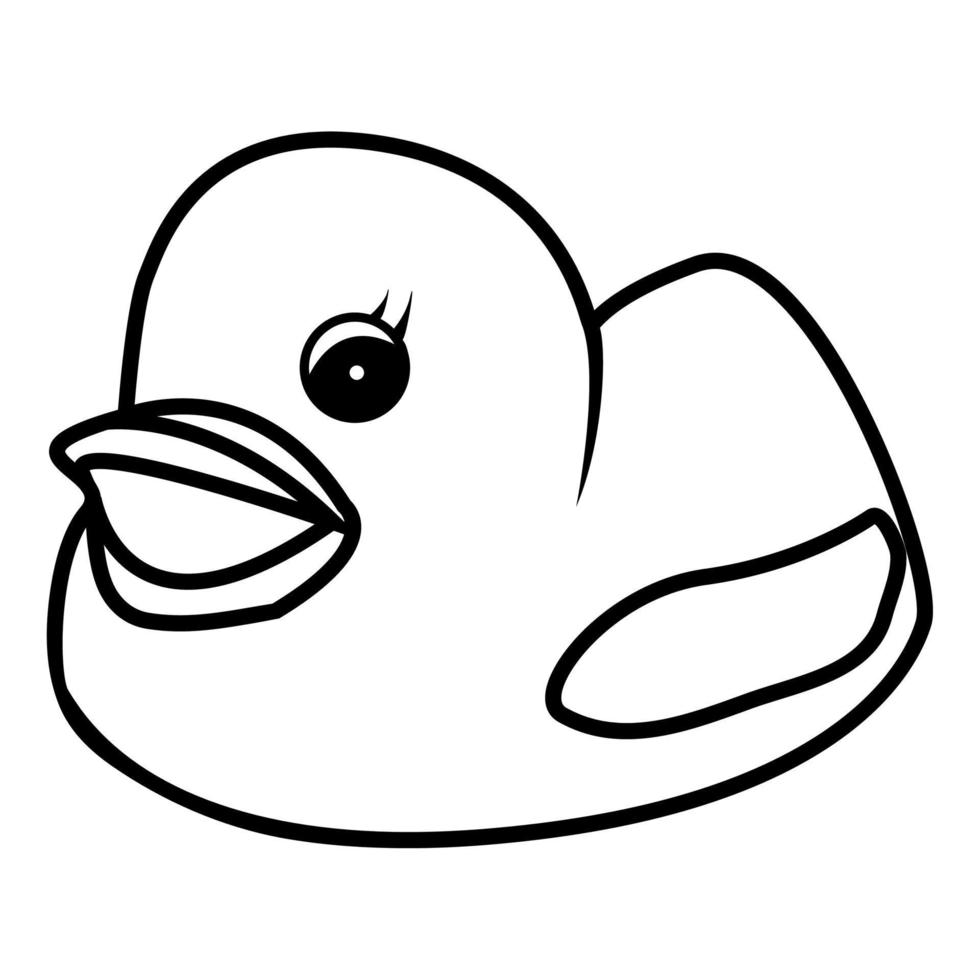 icono de pato de goma del baño. símbolo de signo de juguete para niños. ilustración vectorial vector