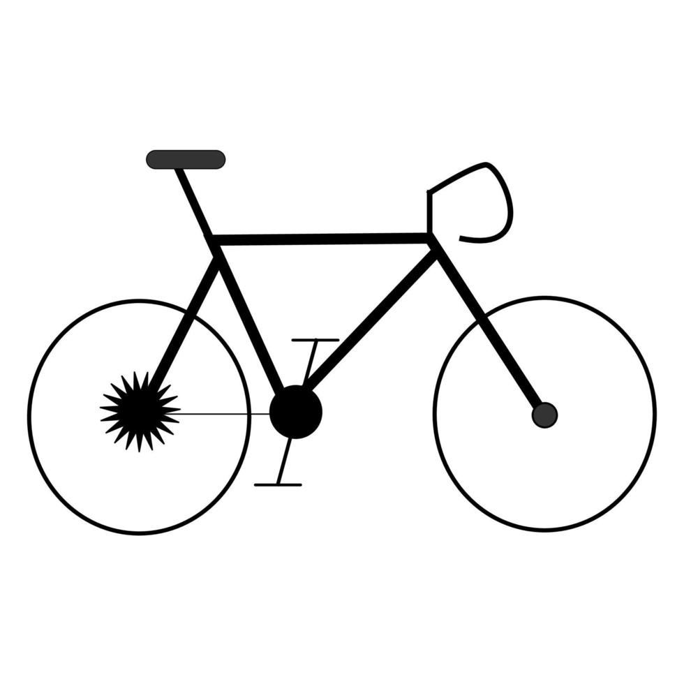 icono de bicicleta sobre fondo blanco. ilustración vectorial plana. eps 10. vector