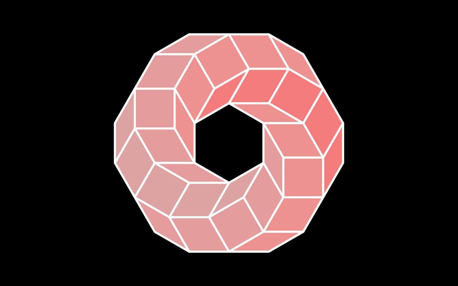 Geometric Ellipse Pink Pastel Vector Abstract