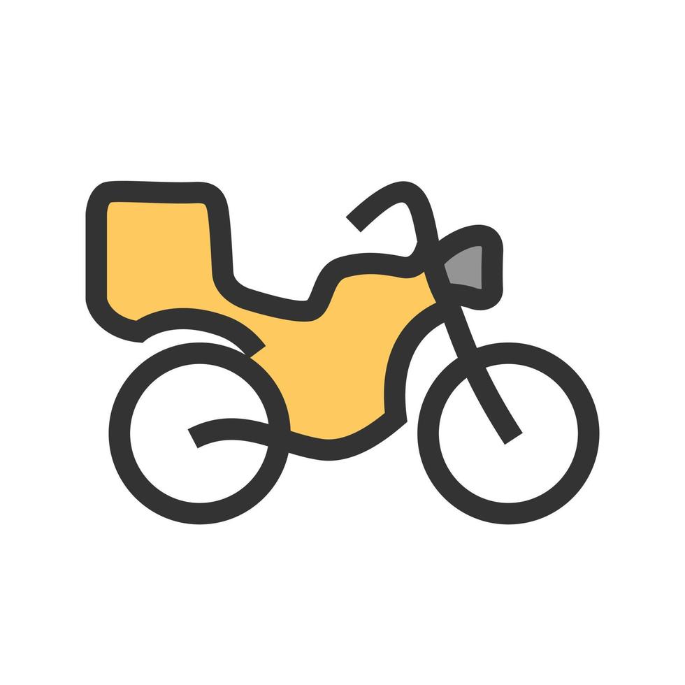 icono de línea llena de bicicleta vector