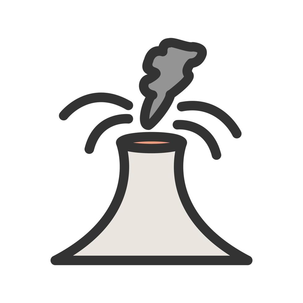 Volcano Filled Line Icon vector