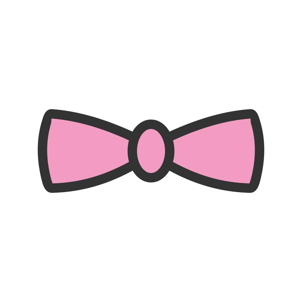 Bow Tie Filled Line Icon vector