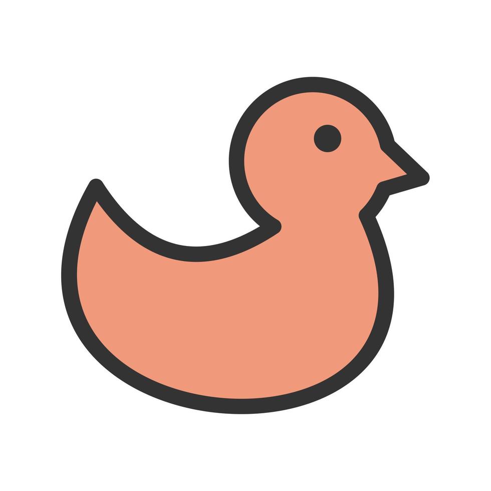 Duck Filled Line Icon vector