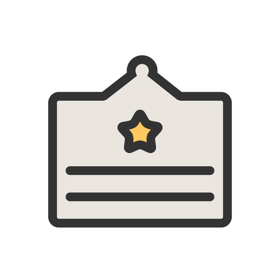 Noticeboard Filled Line Icon vector
