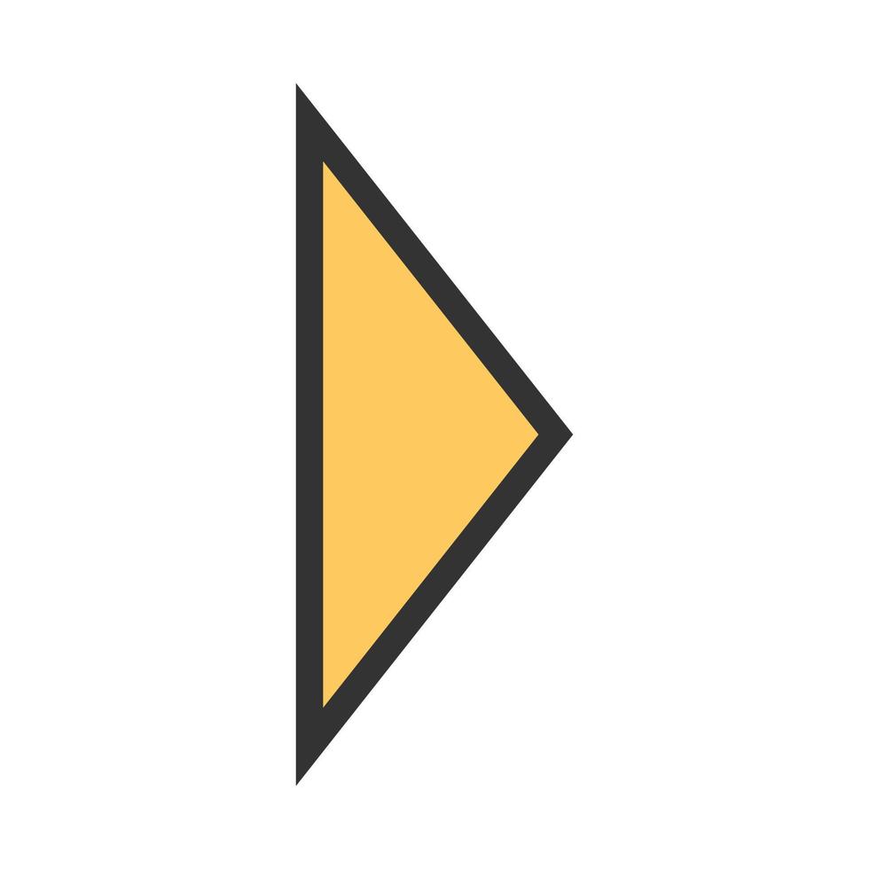 Arrow Right Filled Line Icon vector