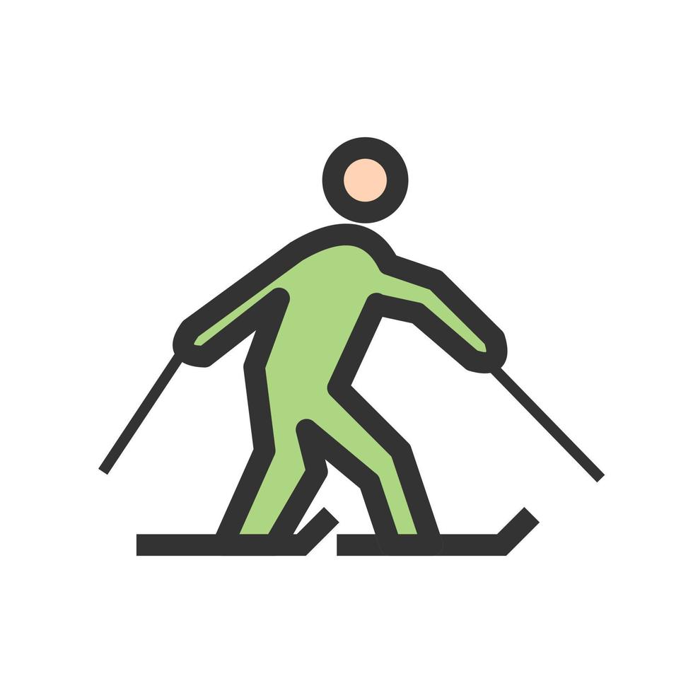 icono de línea llena de patinaje vector