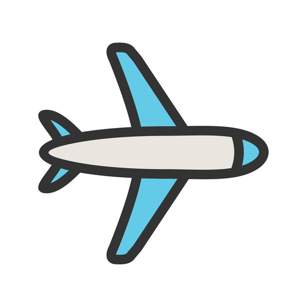 Plane Filled Line Icon vector